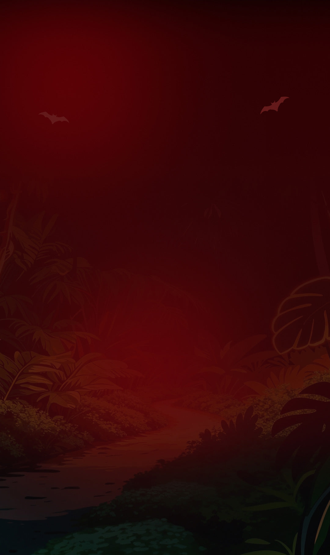 Dark forest scene